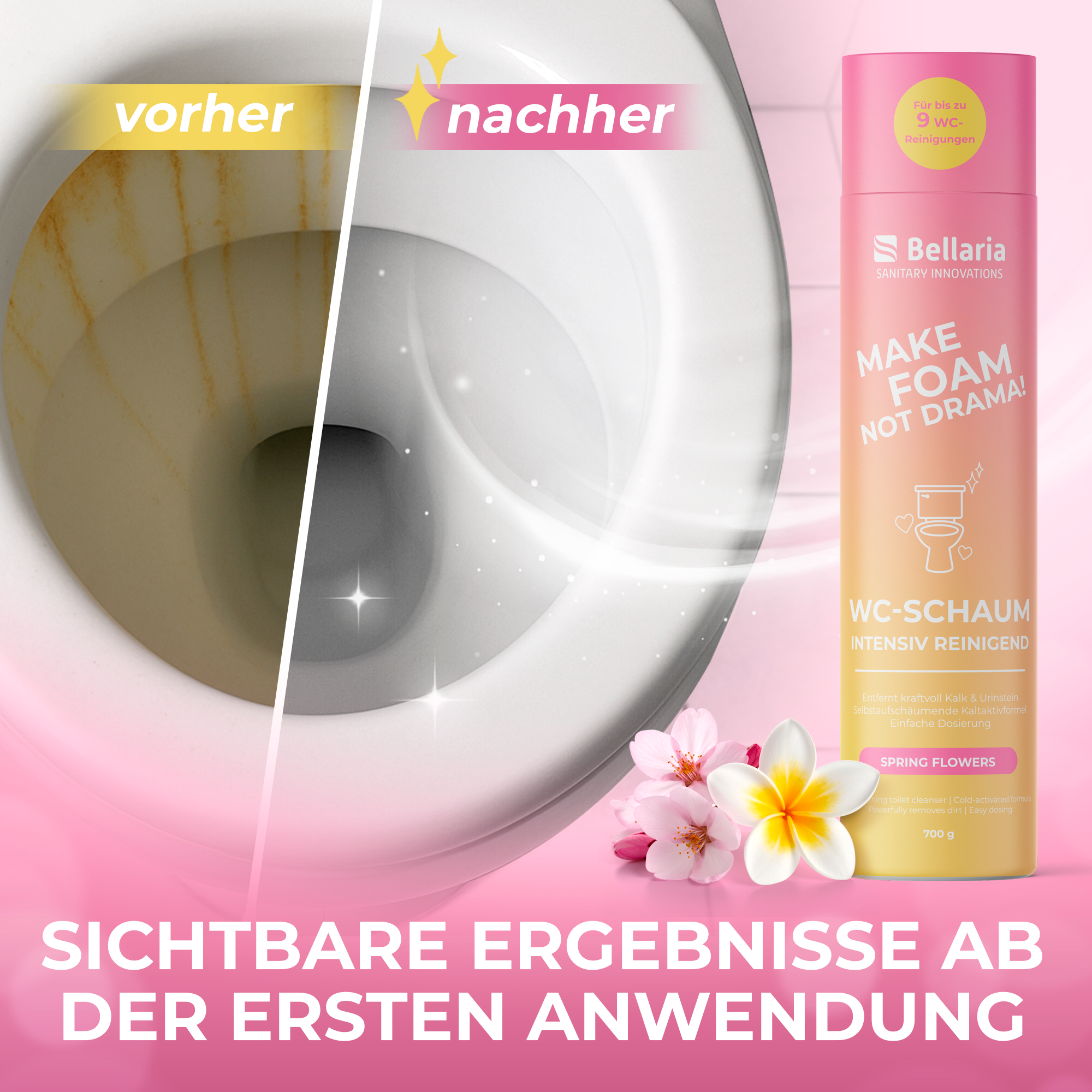 Toilet Cleaning Powder “Spring Flower” – 700 g