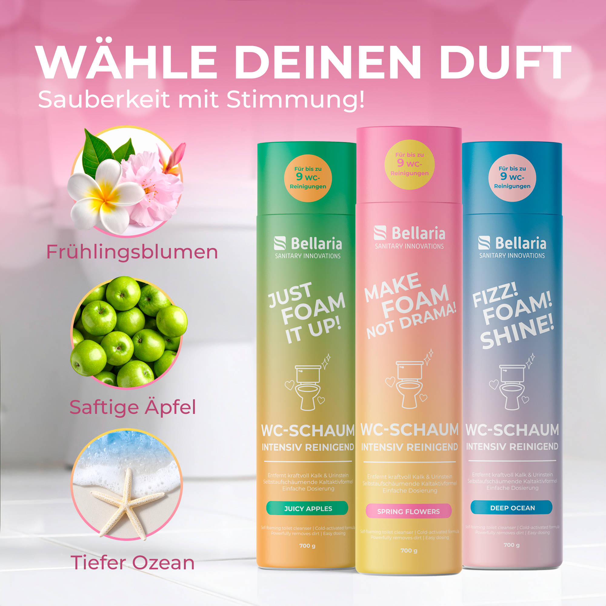 Toilet Cleaning Powder “Spring Flower” – 700 g